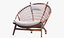3D model chairs ottomans set 38