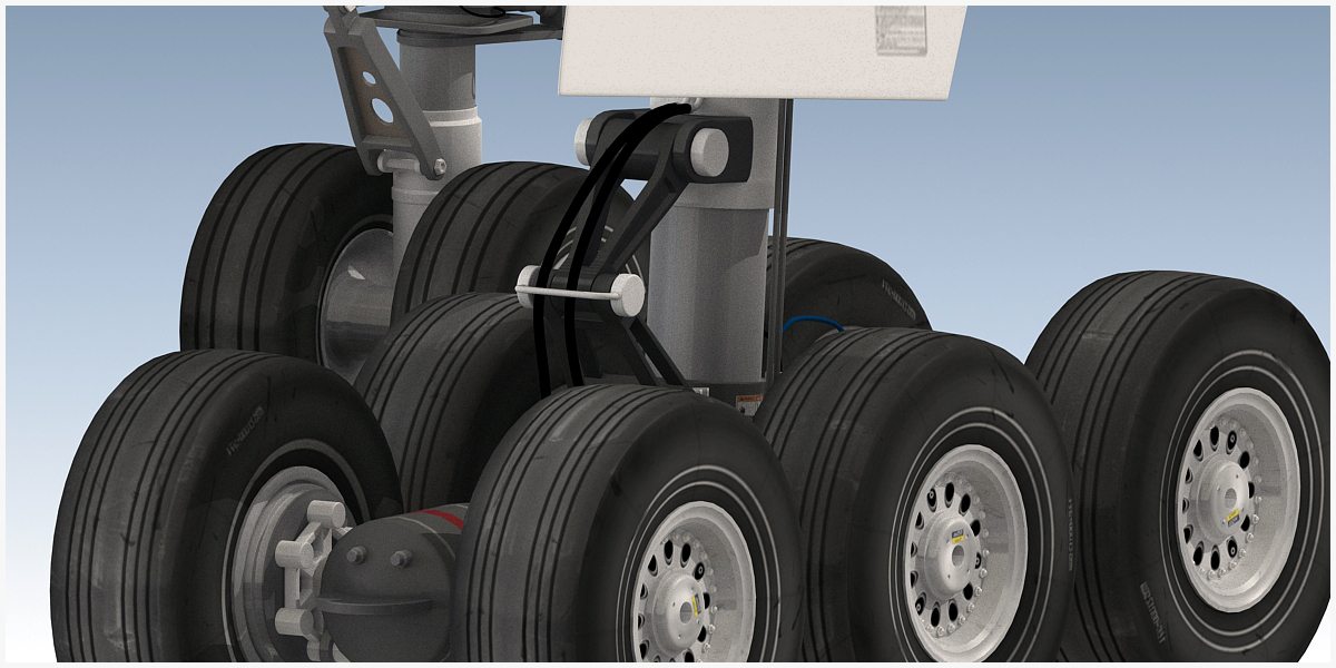 Airbus a350 landing gears model TurboSquid 1485829