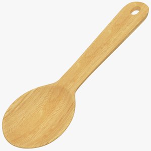 wooden spoon 3D