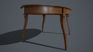 3D pbr antique table model