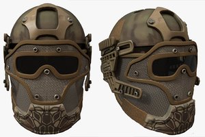 3D helmet character