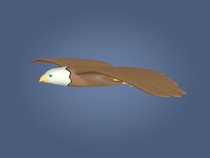 3D model cartoon eagle
