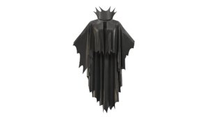 black vampire cape 3D model