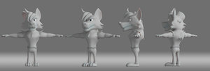 cartoon wolf werewolf 3D model