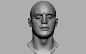 3D base male head model