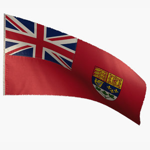 canadian flag old canada 3D