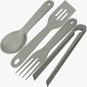 kitchen utensils mesh 3D model