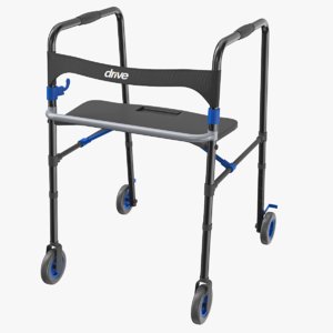 3D wheeled walking aid