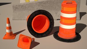 road barrier 3D model