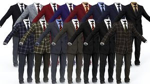 3D business suit man
