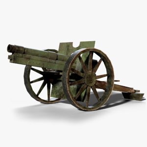 fk 96 cannon ww1 3D model