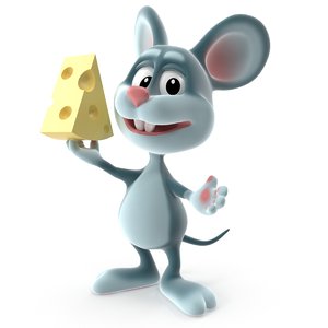 3D model cartoon mouse