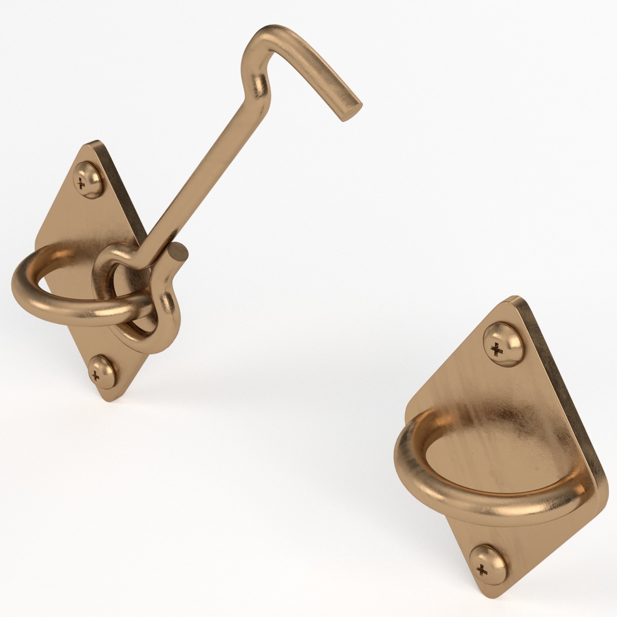 3D simple door lock model TurboSquid 1486606