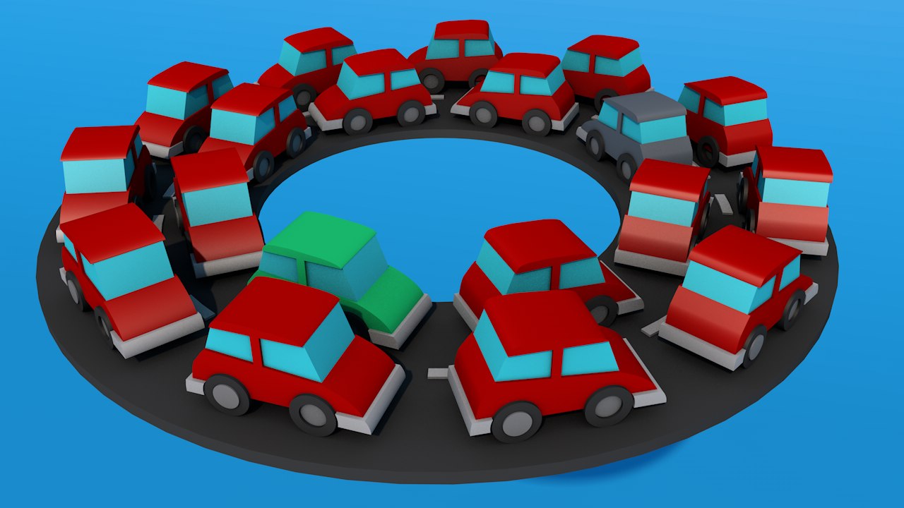 Infographic traffic jam 3D model - TurboSquid 1486633