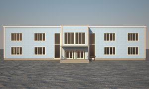library building 3D model