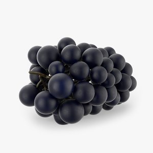 grapes realistic 3D model