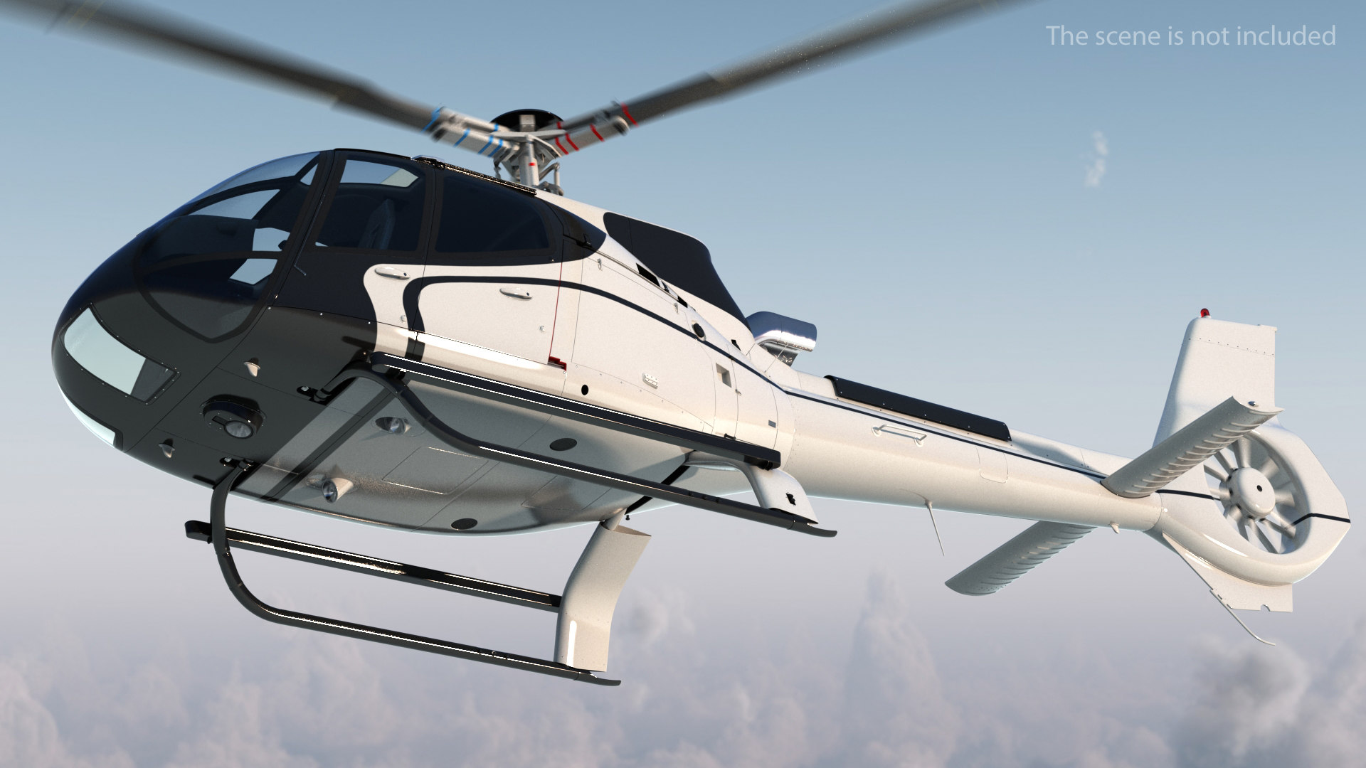 3D light civil helicopter rotor model TurboSquid 1486884