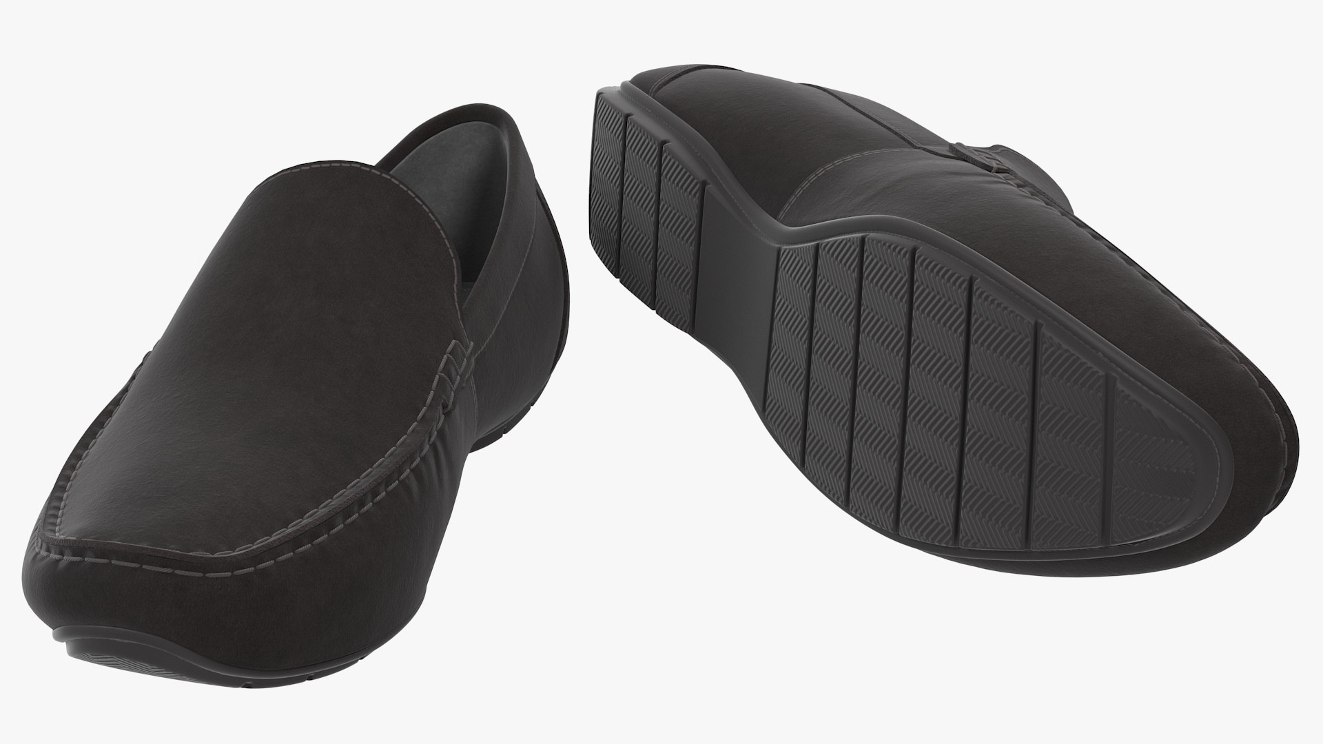 black suede moccasin slippers
