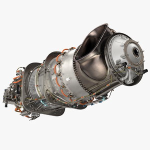 3D pratt whitney pt6c turboshaft