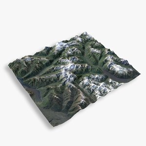 3D model mountain redoubt