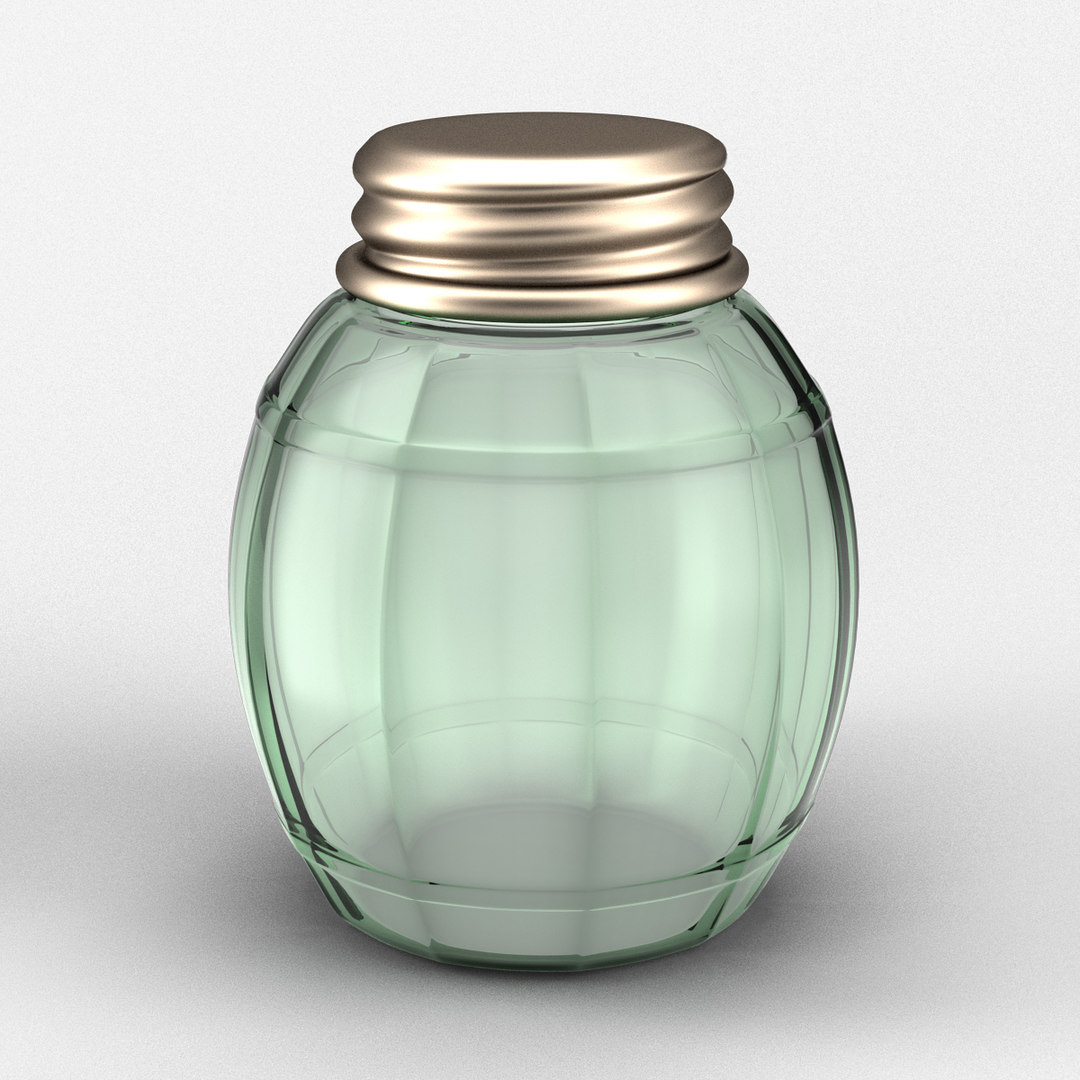 3D glass jar model TurboSquid 1486936