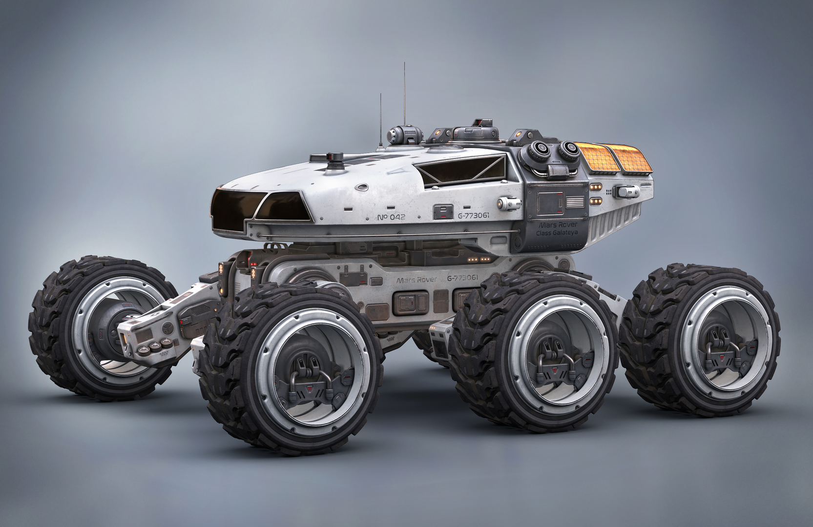 Mars rover white 3D - TurboSquid 1487017