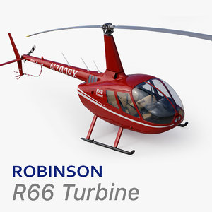 helicopter robinson r66 turbine 3D model