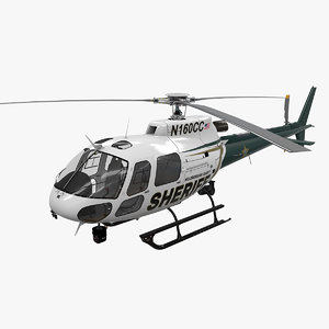 helicopter as-350 hillsborough sheriff 3D