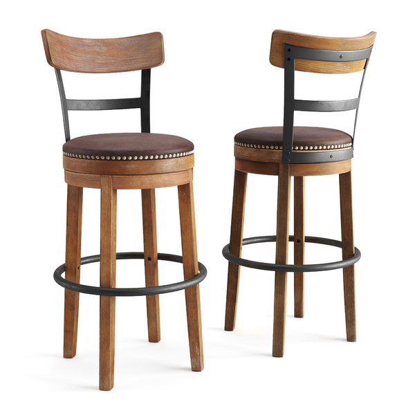 3d Model Wooden Bar Chair Wood, How To Fix A Wobbly Swivel Bar Stool Chairs