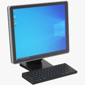 real computer screen monitor 3D model