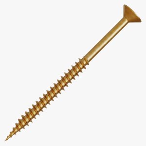 3D brass 10 gauge wood screw