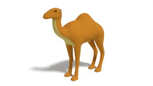 3D model cartoon camel modeled