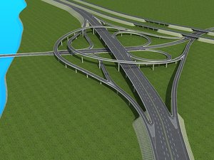highway viaduct 3D