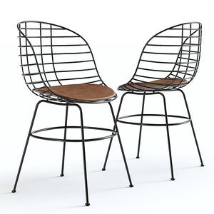 west elm zeke dining chair 3D model