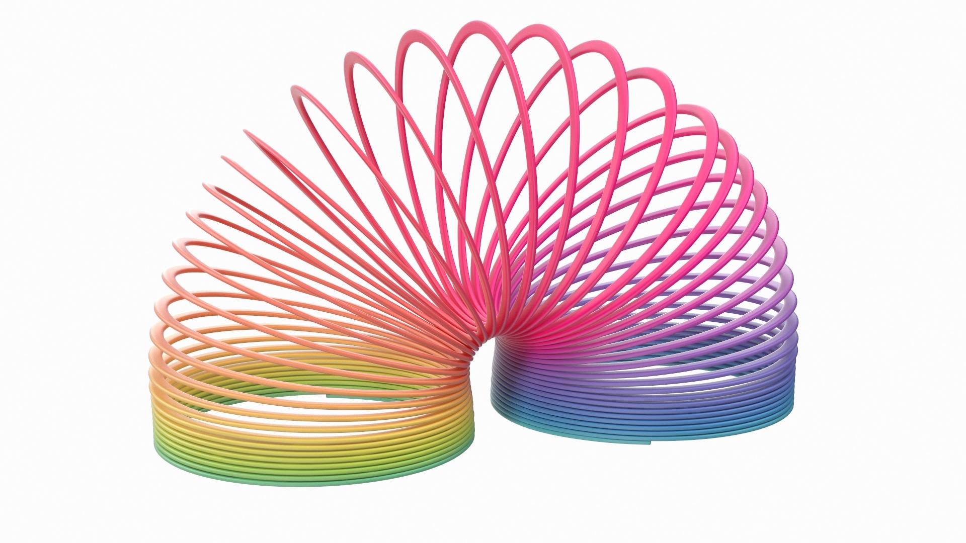 Rainbow slinky toy spring 3D model - TurboSquid 1488357