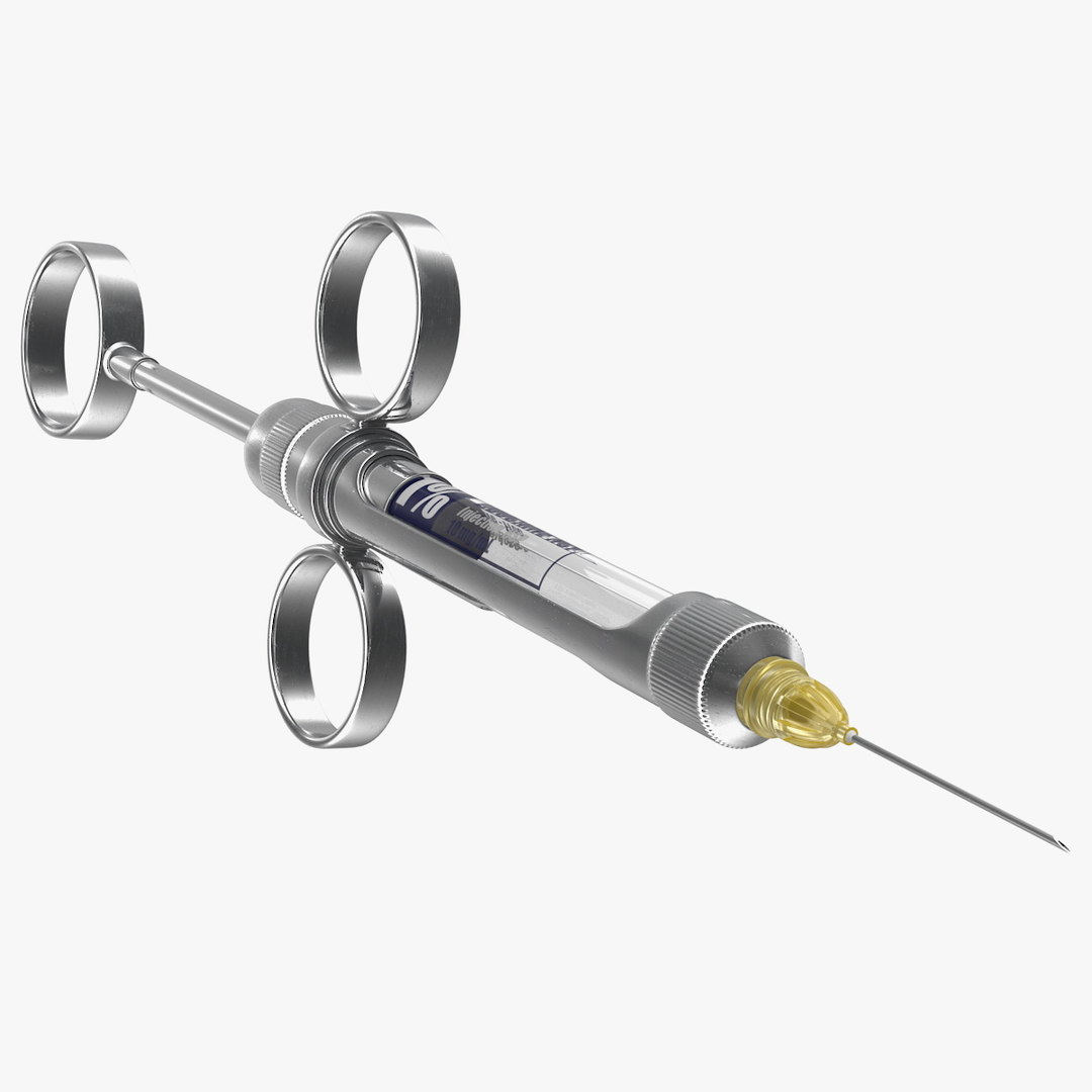 Dental syringe lidocaine carpule 3D model TurboSquid 1488347