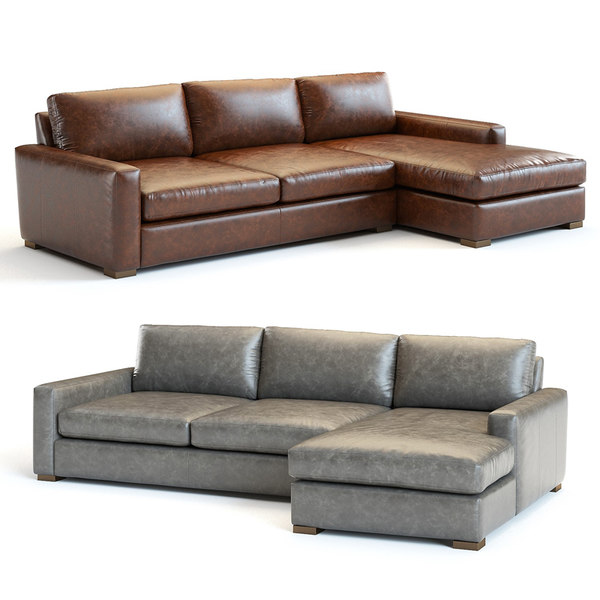 Maxwell Ledersofa 3d Modell, Maxwell Sectional Sofa