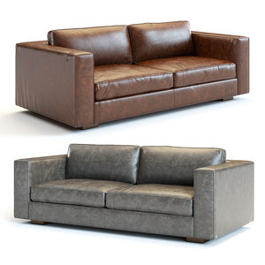 maddox leather sofa 3D model