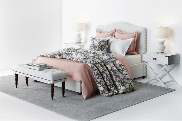 Modelo 3d Pottery Barn Raleigh White Bed Turbosquid 1488317