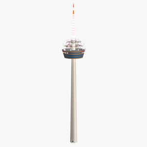 3D colonius broadcasting tower model