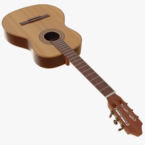 3D model classical guitar