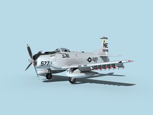 skyraider douglas a-1 3D