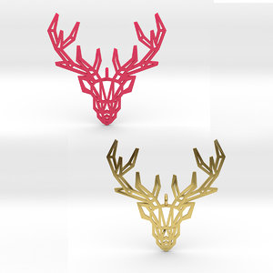 3D deer pendant