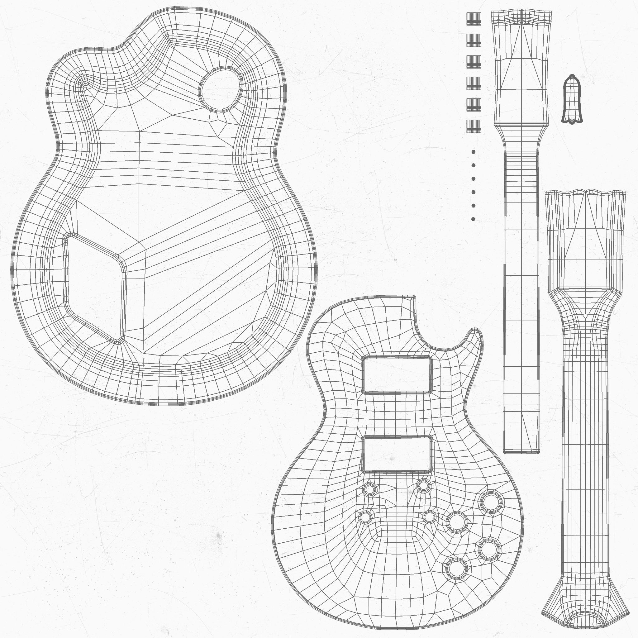 电吉他gibson les paul3d模型