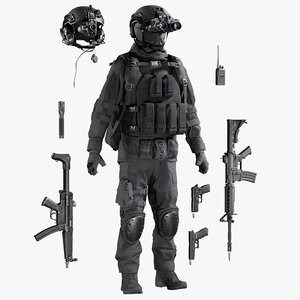 military uniform equipment model
