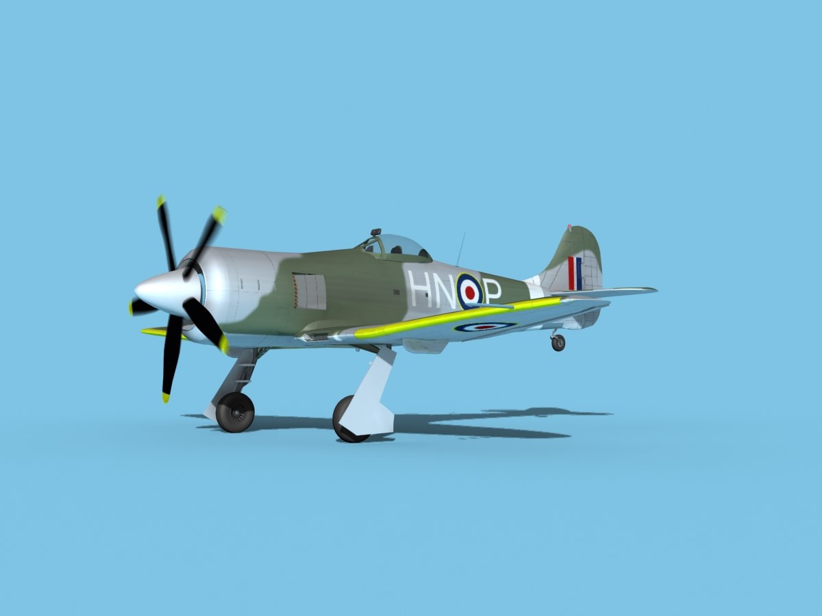 Propeller hawker tempest 3D model TurboSquid 1489304