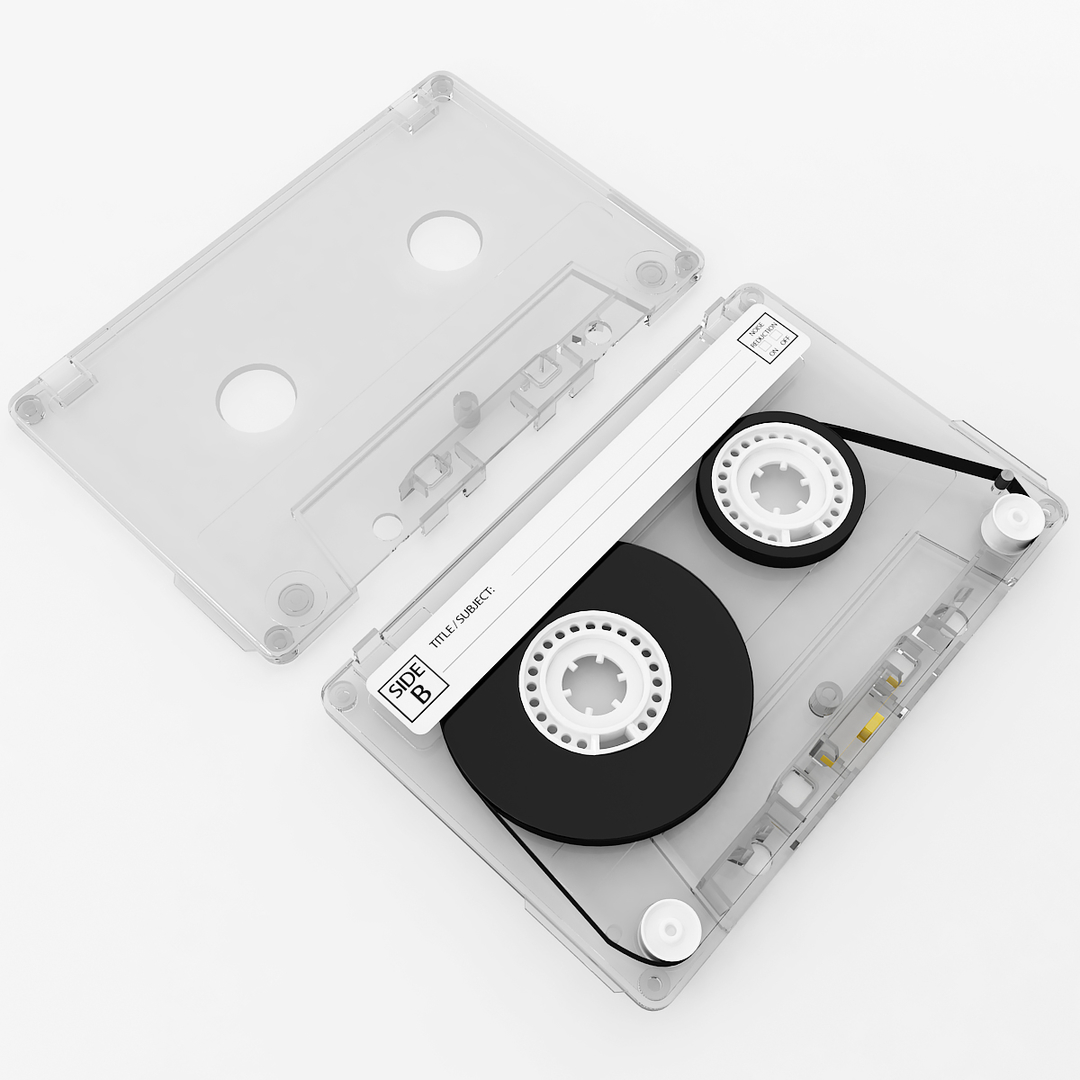 コンパクトカセットテープ3Dモデル