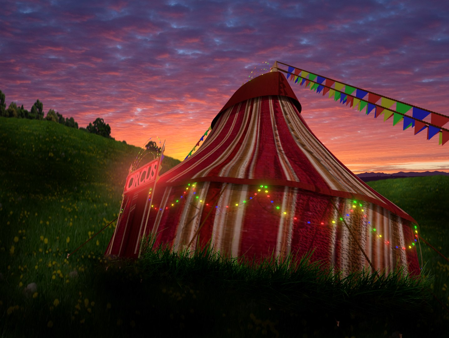 3D tent circus model - TurboSquid 1489460