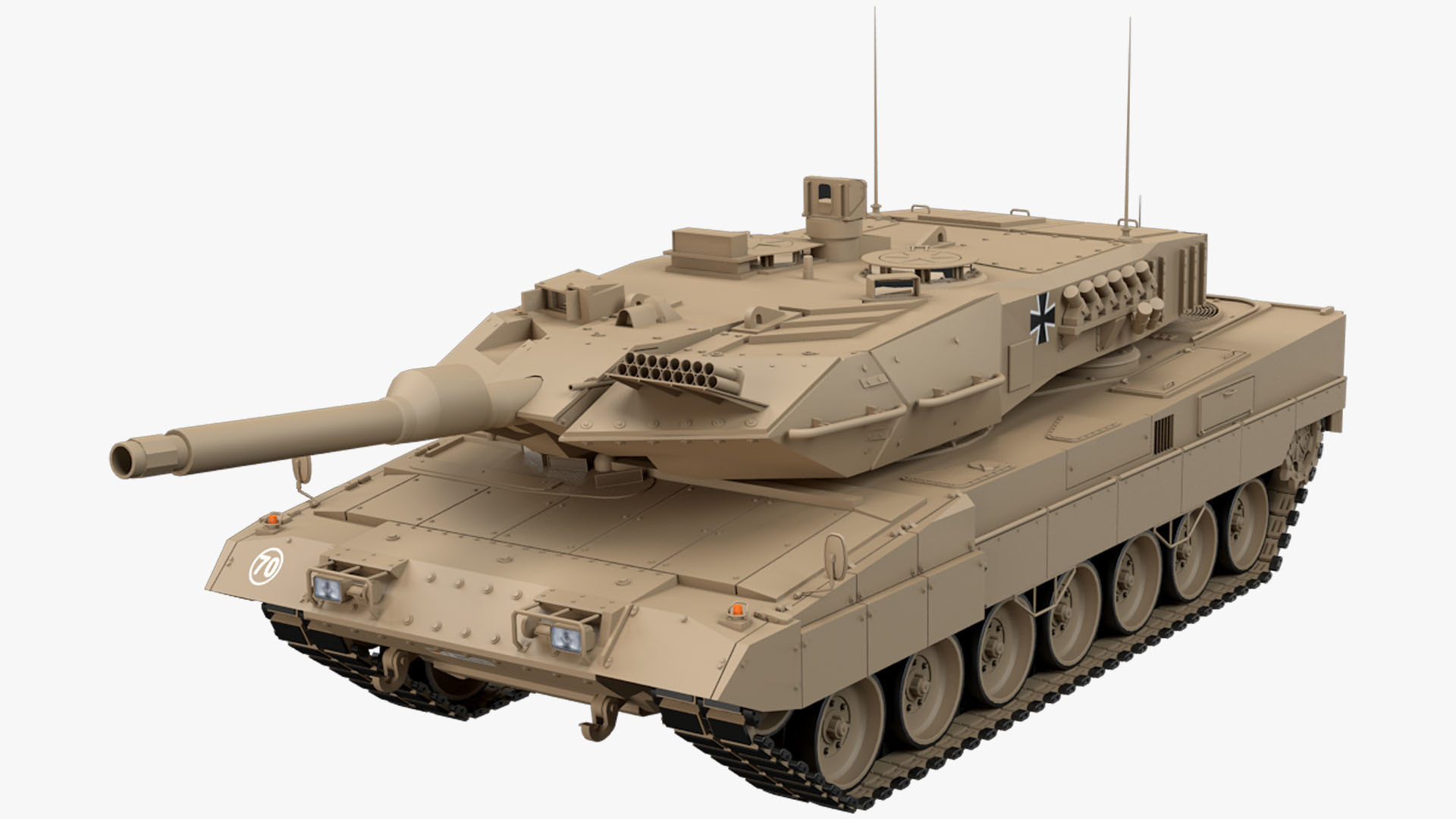 3D German Leopard 2a6 Desert - TurboSquid 1489537