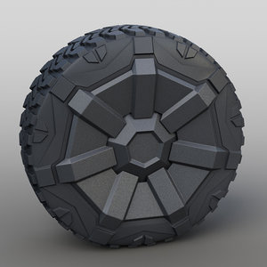 3D model 2019 tesla cybertruck wheel
